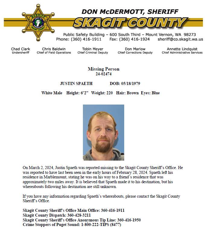 BRIEF Sheriff’s Office searching for missing Marblemount man My