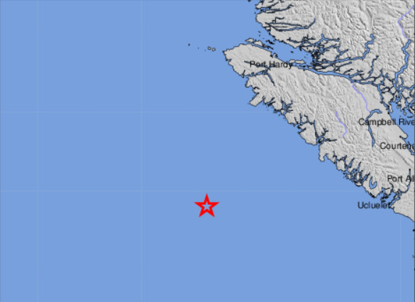 Reported Earthquake west of Vancouver Island | Classic Rock 92.9 KISM