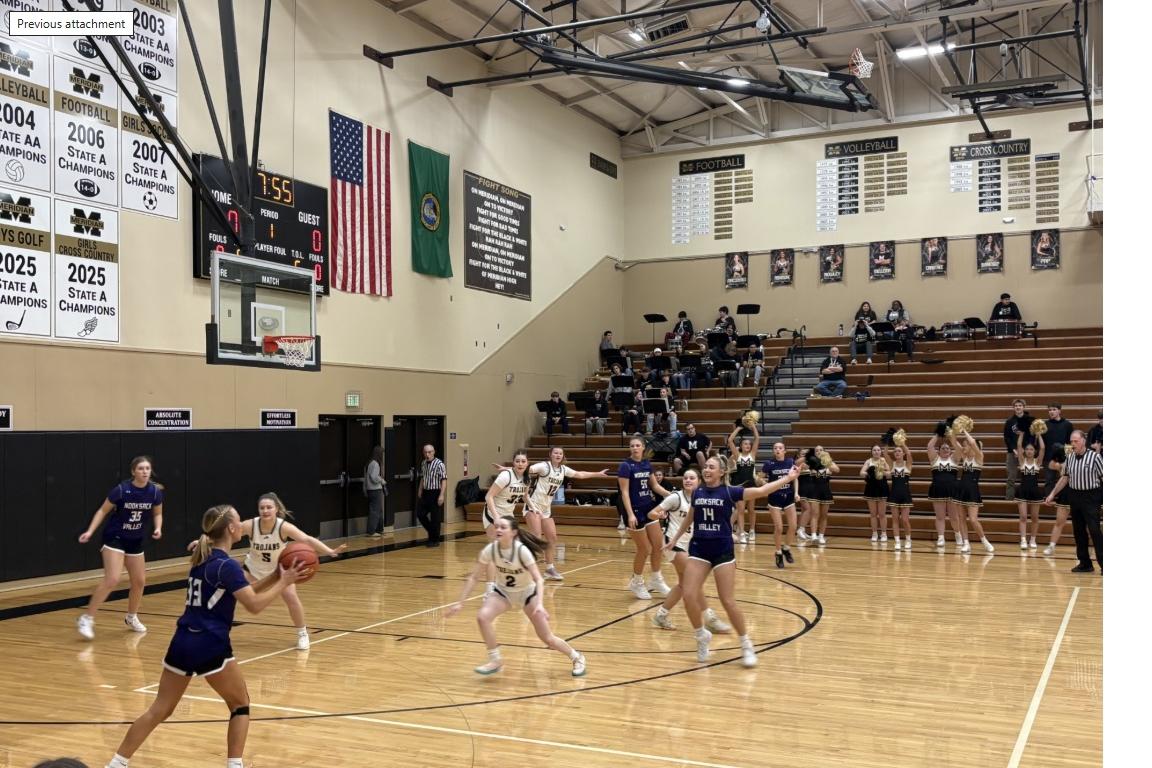 Meridian and Nooksack Valley girls basketball