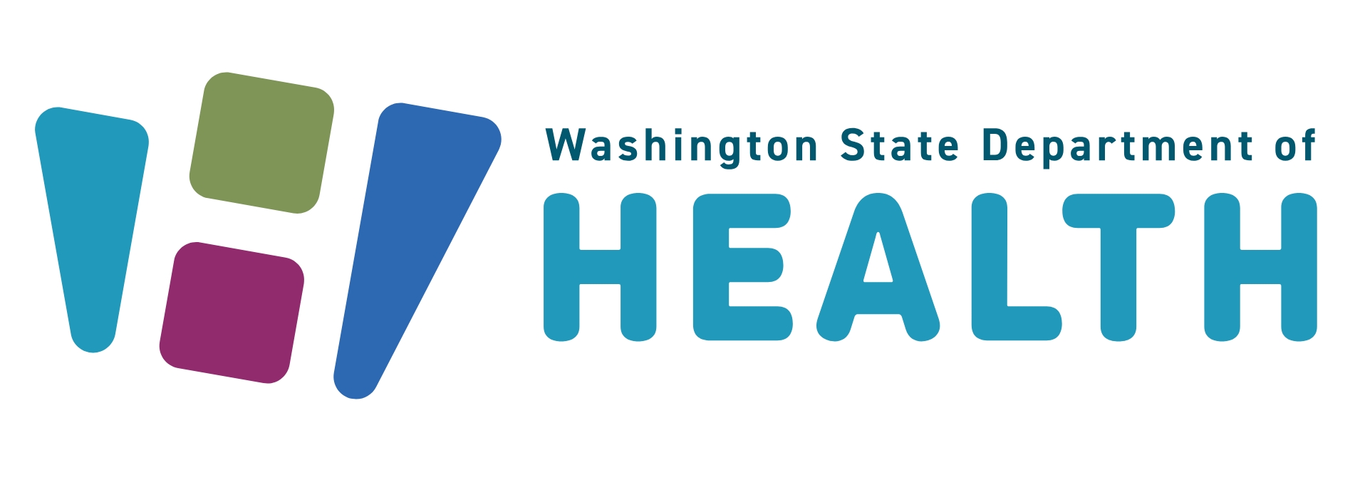 Washington State Department of Health logo with the word HEALTH in teal and colorful abstract shapes to the left.